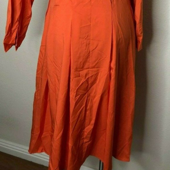 Zredurn Womens Elegant Pleated Shirt Dress - Picture 3 of 7